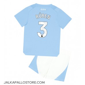 Manchester City Ruben Dias #3 Kotipaita Lapsille 2023-24 Lyhythihainen (+ shortsit)